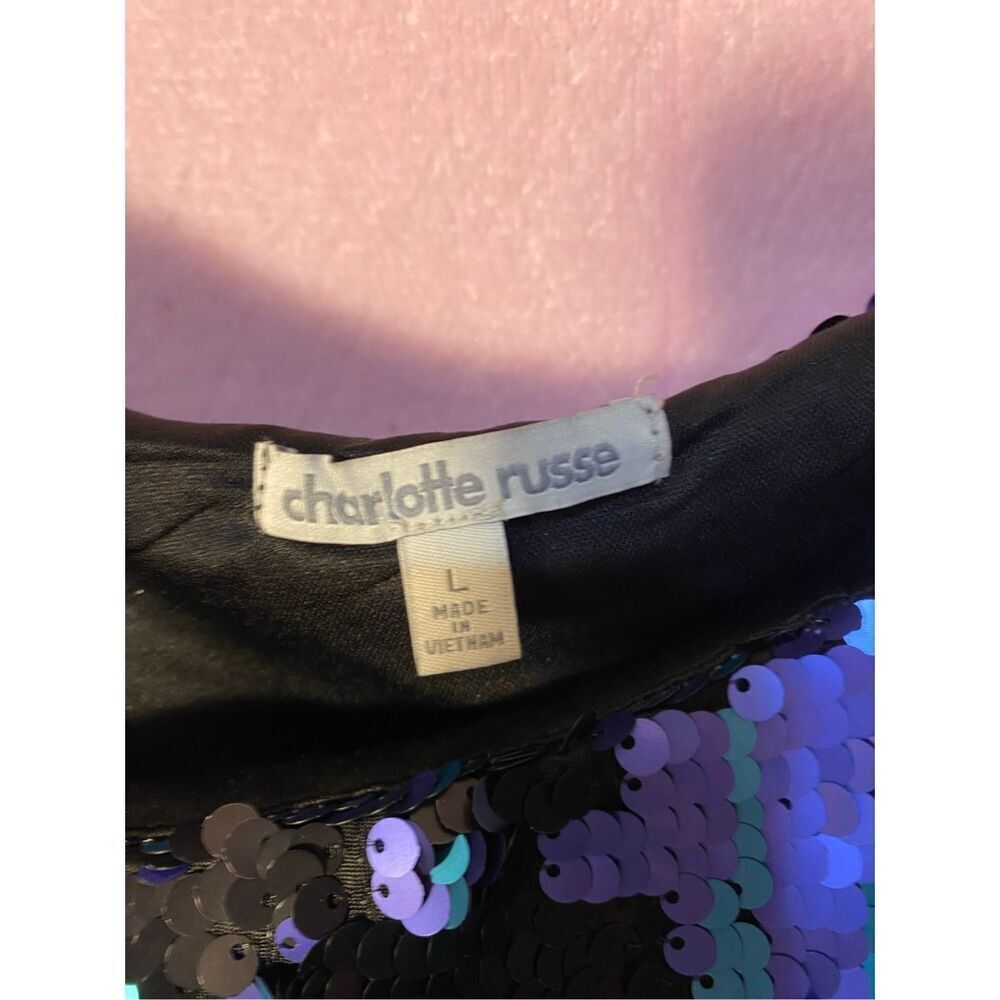 Charlotte Russe women’s multi colored Sequin, fully lined one shoulder dress, si - Picture 4 of 4
